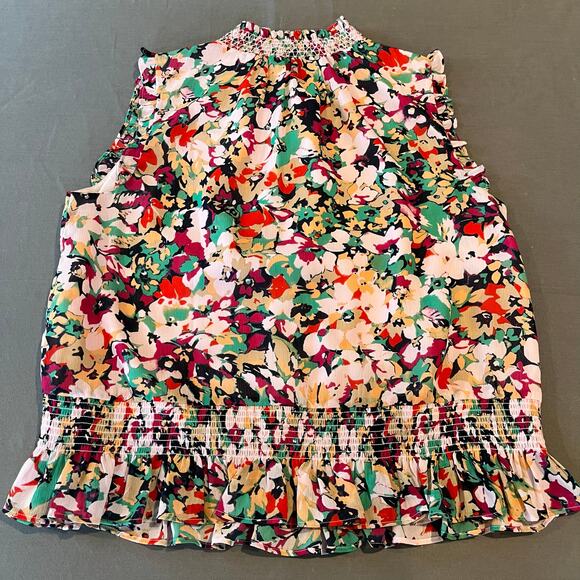 J. Crew Sleeveless Mock Ruffle Top - Fully Lined - Multicolor - Size 10 - Picture 2 of 11